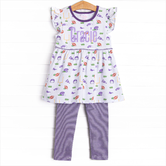 Go, Fight, Win Legging Set, Purple