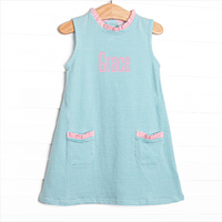 Grace Pocket Dress, Light Pink and Mint Stripe