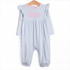 Gracie Romper, Pink and Blue Stripe