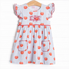 Grade A Gingham Flutter Sleeve Dress, Blue