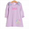 Grow Together Applique Dress, Purple