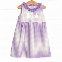 Hannah Dress, Purple Stripe
