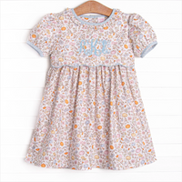 Harvest Florals Dress, Blue
