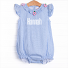 Hawaiian Hibiscus Applique Bubble, Blue