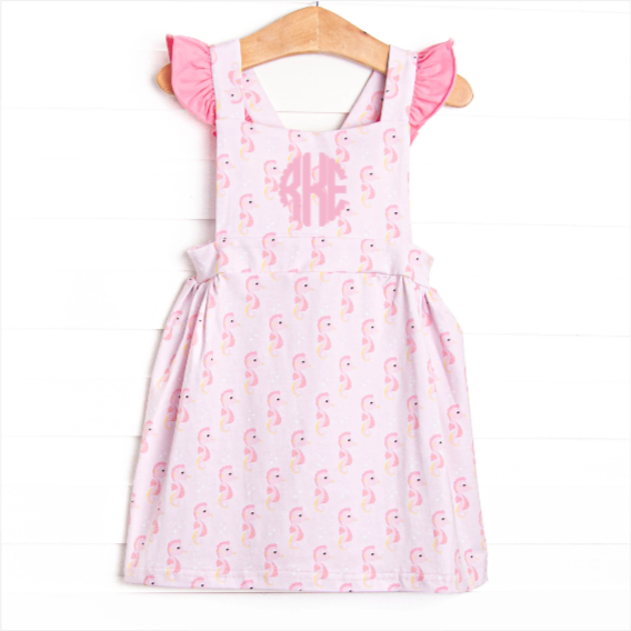 Hold Your Seahorses Dress, Pink