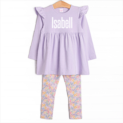 Island Blooms Legging Set, Purple