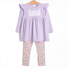 Island Blooms Legging Set, Purple