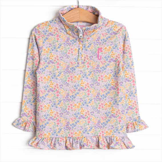 Island Blooms Pullover, Purple