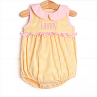 Lainey Bubble, Light Pink and Yellow Stripe