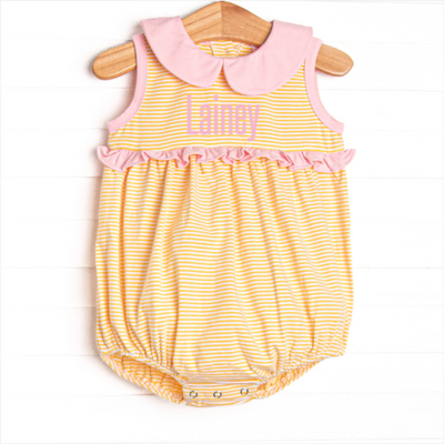 Lainey Bubble, Light Pink and Yellow Stripe