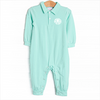 Levi Long Romper, Mint Green