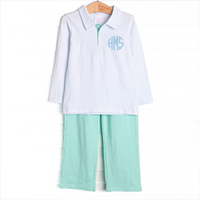 Levi Pant Set, Mint Green