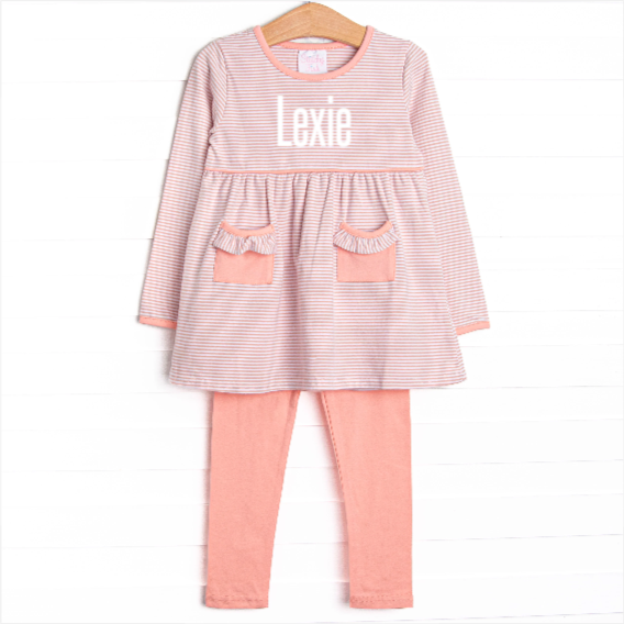 Lexie Legging Set, Dusty Rose Stripe