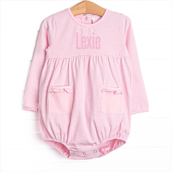 Lexie Pocket Bubble, Pink Stripe