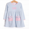 Lexie Pocket Dress, Pink and Blue Stripe