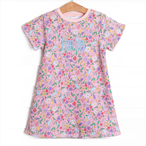 Lily Lane Sweatshirt Dress, Pink