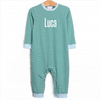 Luca Romper, Blue and Forest Green Stripe