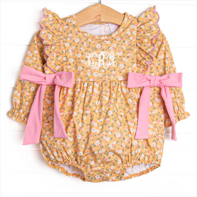Macie Marigold Side Tie Bubble, Yellow