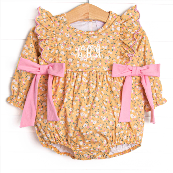 Macie Marigold Side Tie Bubble, Yellow