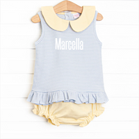 Marcella Pima Diaper Set, Yellow
