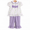 Mardi Gras Madness Ruffle Pant Set, Purple
