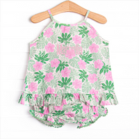 Maui Meadows Diaper Set, Pink