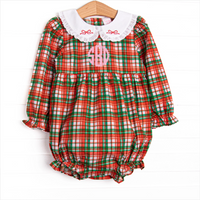 Merry Berry Bows Embroidered Bubble, Red