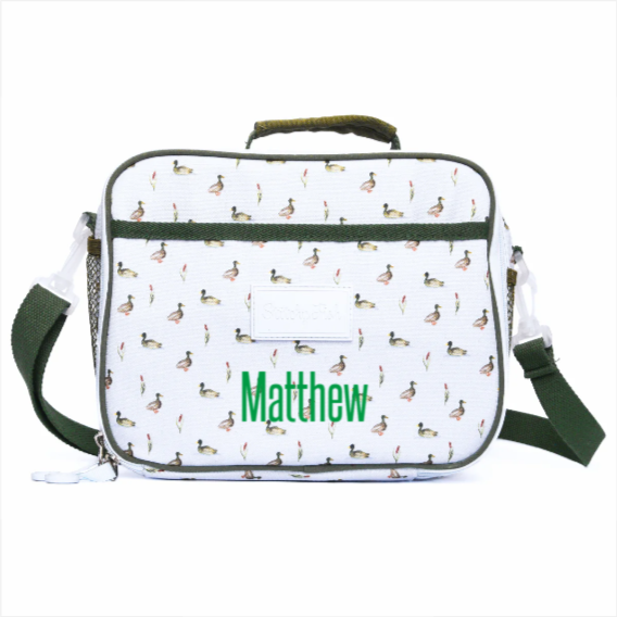 Migrating Mallards Oxford Lunch Box, Blue