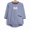 Noah Long Sleeve Pocket Bubble, Navy Stripe