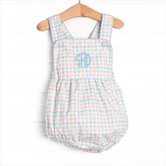 Paradise Plaid Sunsuit, Blue