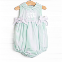 Pastel Pinstripe Bubble, Green