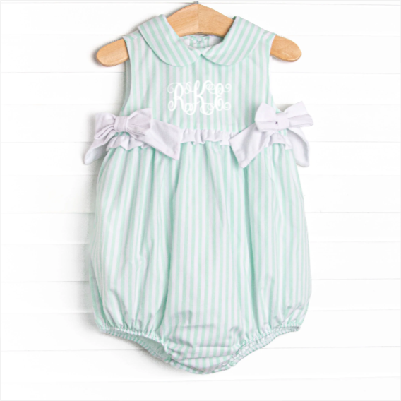 Pastel Pinstripe Bubble, Green