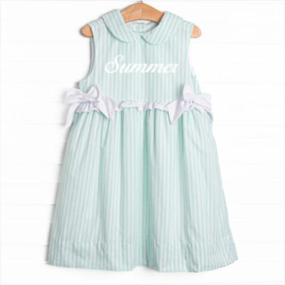 Pastel Pinstripe Dress, Green