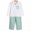 Perfectly Plaid Pant Set, Green
