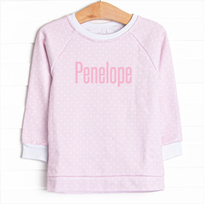 Petite Polka Dot Sweatshirt, Pink