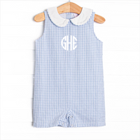 Picnic Plaid Jon Jon, Light Blue Gingham