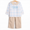 Picture Perfect Plaid Pant Set, Blue