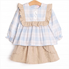 Picture Perfect Plaid Skirt Set, Blue