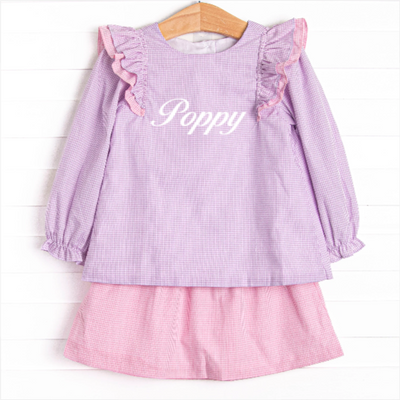 Plum Crazy Skirt Set, Purple