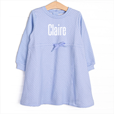 Polka Dot Play Dress, Blue