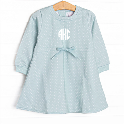 Polka Dot Play Dress, Green