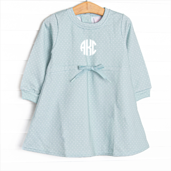 Polka Dot Play Dress, Green