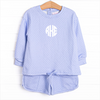 Polka Dot Play Short Set, Blue