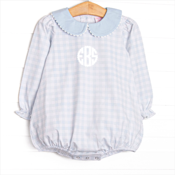 Pondside Picnic Bubble, Blue Gingham