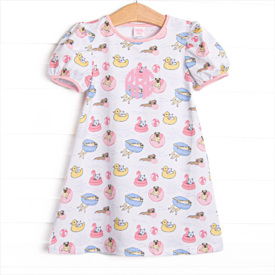 Pool Day Pooch Dress, Pink