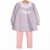 Poppy Fields Legging Set, Pink