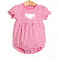 Poppy Puff Sleeve Bubble, Pink Stripe