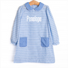 Powder Blue Plaid Pocket Dress, Blue
