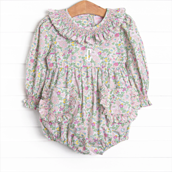 Primrose Petals Smocked Bubble, Pink