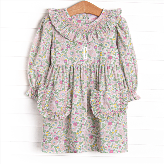 Primrose Petals Smocked Dress, Pink